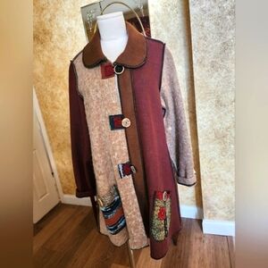 Never Worn- Fun & Funky Long Jacket!!🌞🍁💚🌼🦃🧡